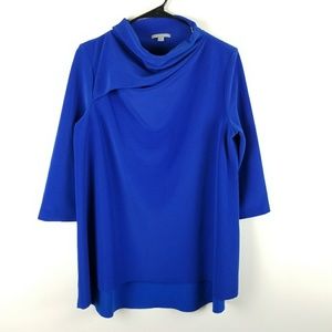 Sold COS Womens Sz M Mock Neck Tunic Top Royal B